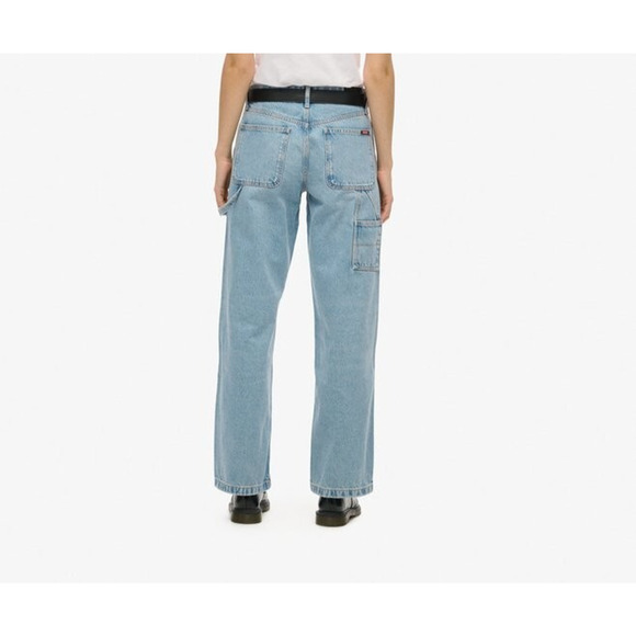 Superdry Midrise Denim Carpenter Light Vintage Wash Jean Sz 28/30 Organic - Picture 8 of 13